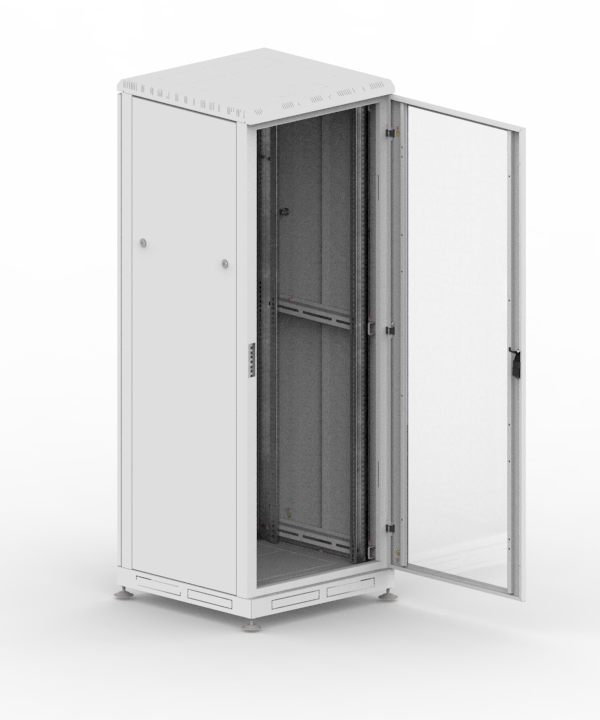 Шкаф напольный 19" телекоммуникационный, серия Премиум, 42U, 2035x600x600 мм, стеклянная дверь
