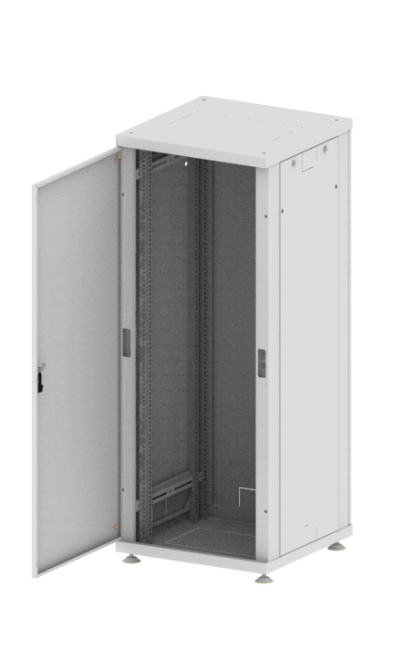 Шкаф напольный 19" телекоммуникационный, серия Лайт, 45U, 2187x600x600 мм, металлическая дверь