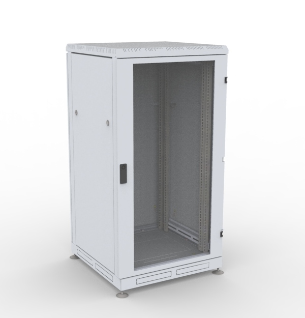 Шкаф напольный 19" телекоммуникационный, серия Премиум, 22U, 1165x600x800 мм, стеклянная дверь