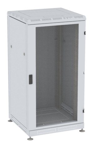 Шкаф напольный 19" телекоммуникационный, серия Премиум, 22U, 1165x600x600 мм, стеклянная дверь