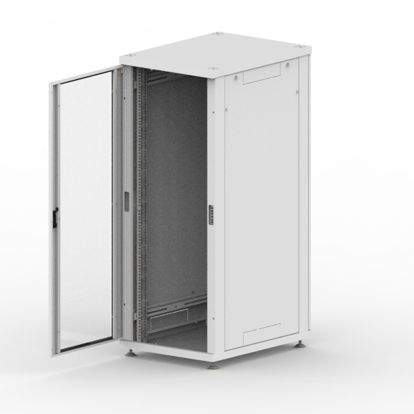 Шкаф напольный 19" телекоммуникационный, серия Лайт, 42U, 2054x600x800 мм, стеклянная дверь