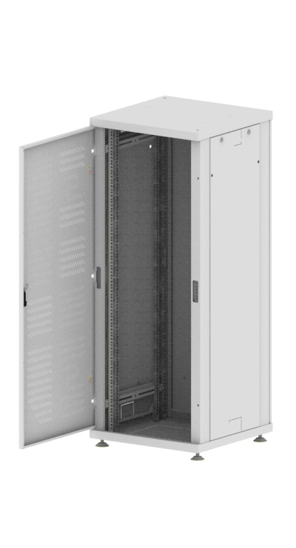 Шкаф напольный 19" телекоммуникационный, серия Лайт, 32U, 1494х600х600 мм, перфорированная дверь